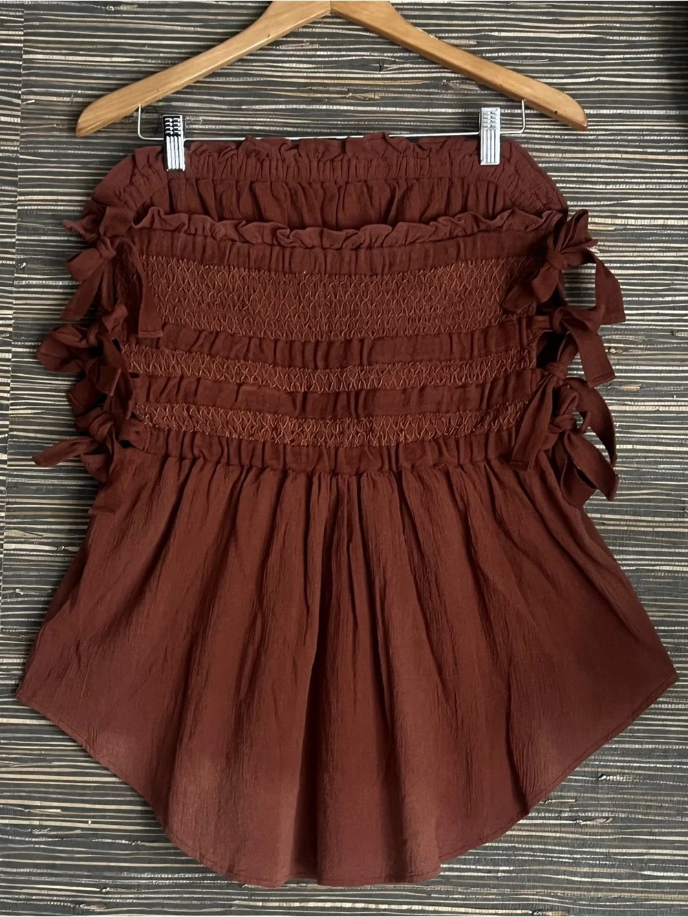 Free People x Jens Pirate Booty Fleetwood Gauzy Tunic Large Brown